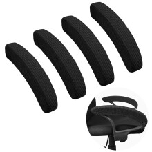 4Pcs Black Office Chair Armrest Covers, Washable Elastic Armrest Protectors for Home Office Chairs