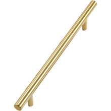 Modern Brushed Copper Cabinet Handle 160mm Hole Center, Durable Solid Construction for Kitchen Drawers