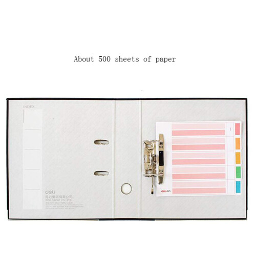 Black A4 File Folder with Durable Metal Clip, Expandable Document Organizer for Office Storage 2