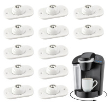 12 Pcs Self Adhesive Caster Wheels 360 Smooth Rotation Quiet Rollers for Small Appliances and Storage Boxes