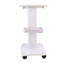 Salon Trolley Cart with Silent Locking Wheels, DoubleLayer Storage and Ergonomic Arc Handle 27.5' H