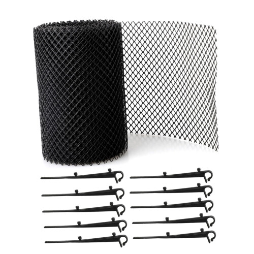 Gutter Guard Mesh Roll for Roof Drainage, AntiClog Protection, Flexible Easy DIY Installation