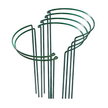 6PCS Metal Plant Support Ring 8x13.7in HeavyDuty Steel Half Round Garden Support for Flowers Vegetables Roses