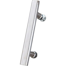 Stainless Steel Shower Door Handle Pull Bar 145mm 400mm, Rust‑Resistant Ergonomic Grip for Bathroom Glass Doors