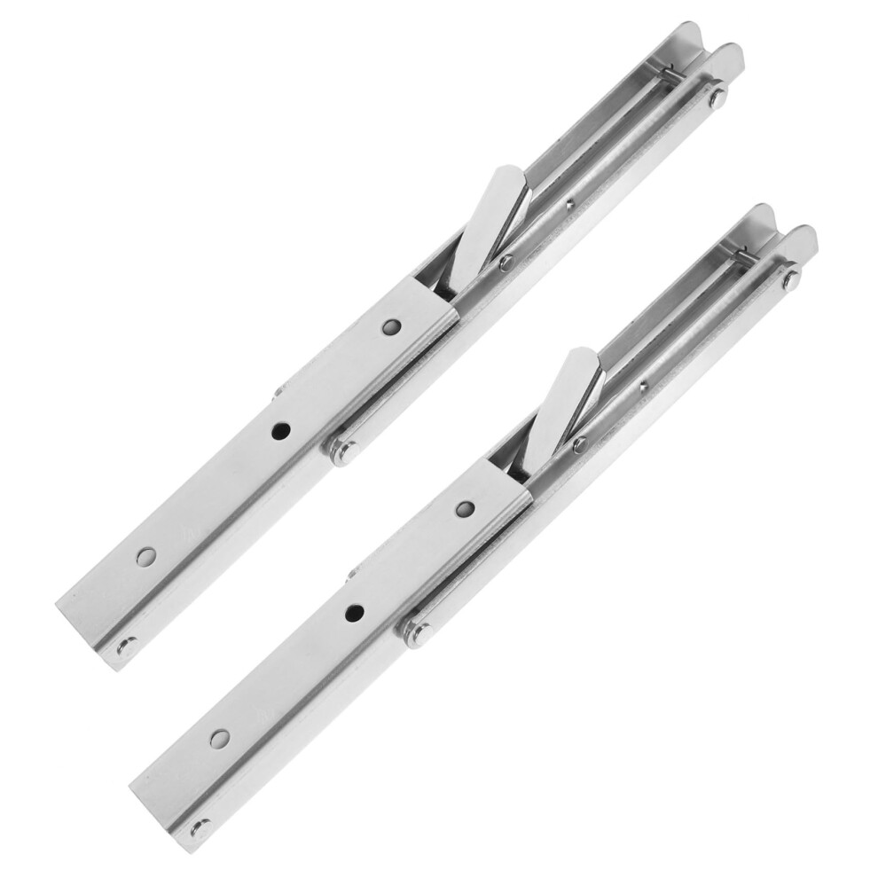 2Pcs Stainless Steel Folding Shelf Brackets Heavy Duty Wall Mount For Workbench And Shelving 9330225385103