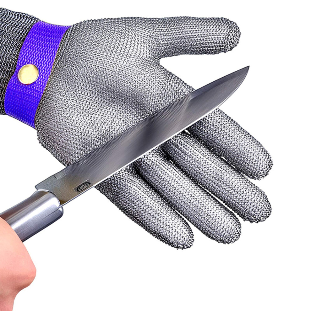 Xsmall Cut Resistant Gloves Level 5 Stainless Steel Mesh For Kitchen Food Prep And Oyster Shucking 9351714533034