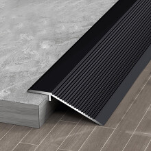 Aluminum Floor Transition Strip for Uneven Floors, Slip‑Resistant Waterproof Door Threshold, Easy Tape Install