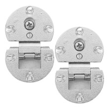 2PCS Adjustable Hidden Cabinet Hinges, Durable Zinc Alloy, Soft Close Concealed Design for Wardrobes