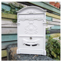 Wall Mounted Locking Mailbox Weatherproof Galvanized Steel Post Box with Lockable Security Door
