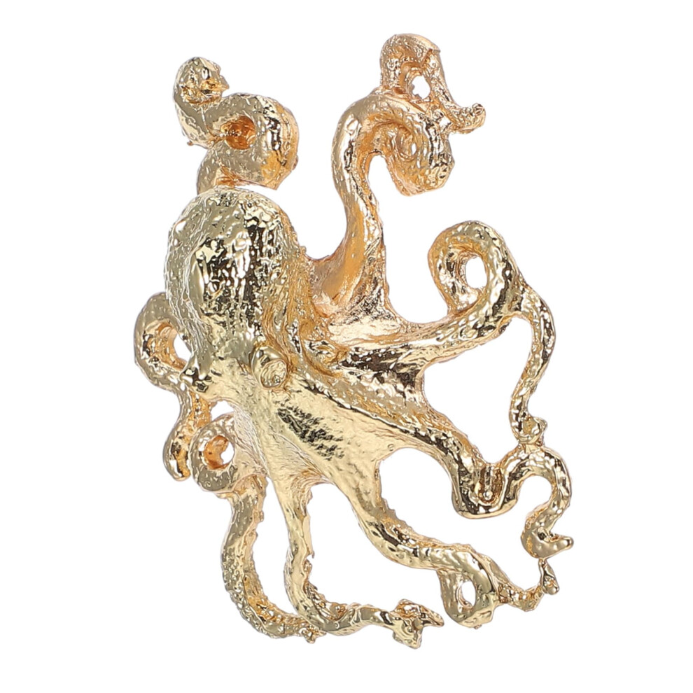 Gold Octopus Cabinet Knobs Nautical Drawer Pulls For Furniture Ocean Theme Durable Finish 9330225385318