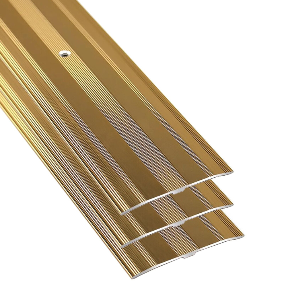 Gold Aluminum Floor Transition Strip 3 Pack, Waterproof AntiâSlip Threshold Ramp For Tile To Carpet 9073542054993