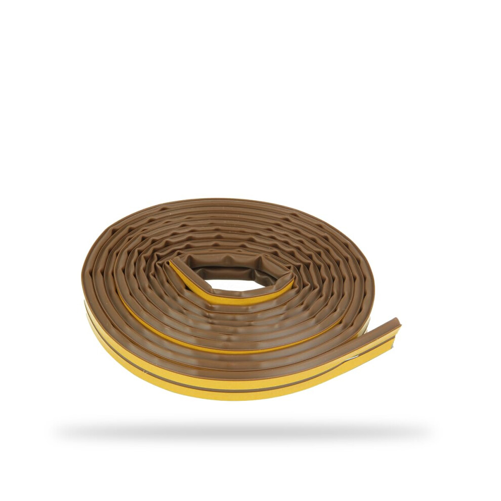 Weather Stripping Door Seal Strip 2Pcs 3M Brown Silicone Waterproof Insulation Noise Reduction Easy Install 9771547908586