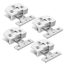 4Pcs Glass Shower Door Hinge Brushed Stainless Steel Heavy Duty Clamp for Frameless Bathroom Door