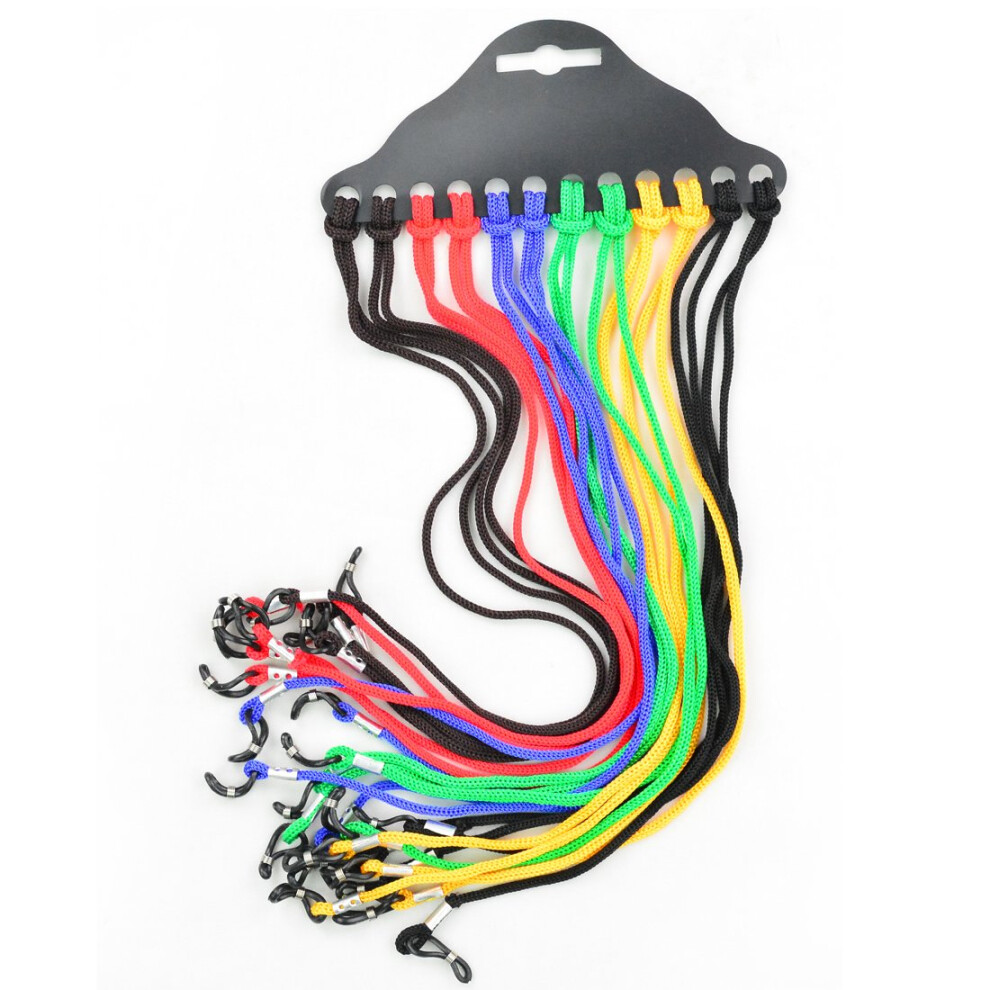 12 Pcs Adjustable Eyeglass Strap Colorful Nylon Eyewear Retainer with AntiâSlip Secure Hold for Sports and Reading Glasses