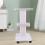Salon Trolley Cart with Silent Locking Wheels, DoubleLayer Storage and Ergonomic Arc Handle 27.5' H 3