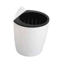 Plastic Flower Pot 190mm Durable Resin Succulent Planter Round Cactus Container for Indoor Plants