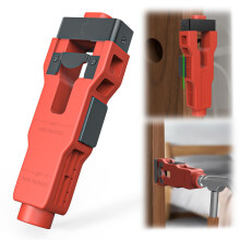 Door Latch Mortise Tool and Door Lock Installation Kit, SelfCentering Guide Head, Fast Clean Mortising for 13/8' and 13/4' Doors