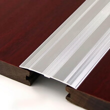 Aluminum Floor Transition Strip 6cm Wide, Non‑Slip Door Threshold Divider Bar for Wood to Tile, Easy Adhesive Installation, Silver 90cm
