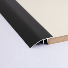 Aluminum Floor Transition Strip for Uneven Floors, Carpet to Tile Door Threshold Ramp, Wheelchair Friendly AntiSlip Design