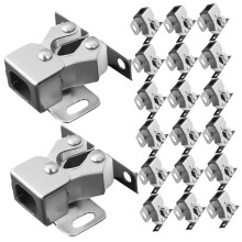 20pcs Cabinet Roller Catch Double Roller Latch Noise Reduction Durable Steel for RV and Closet Doors