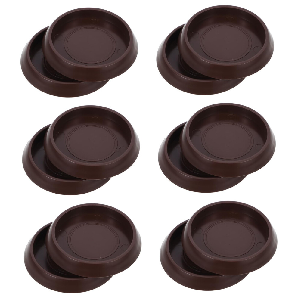 12Pcs Furniture Caster Cups Non Slip Rubber Wheel Stoppers Floor Scratch Protection For Hardwood Floors 9351714534109