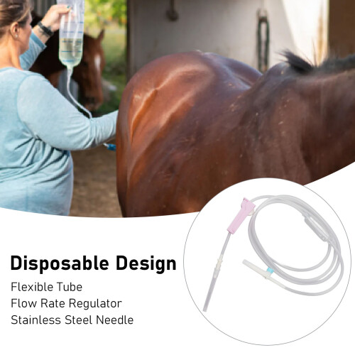 10PCS Veterinary Infusion Set - Size 16 Plastic/SS 2
