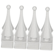 Aluminum Fence Post Caps Decorative Finials Set of 4 Elegant CorrosionResistant Outdoor Farmhouse Decor