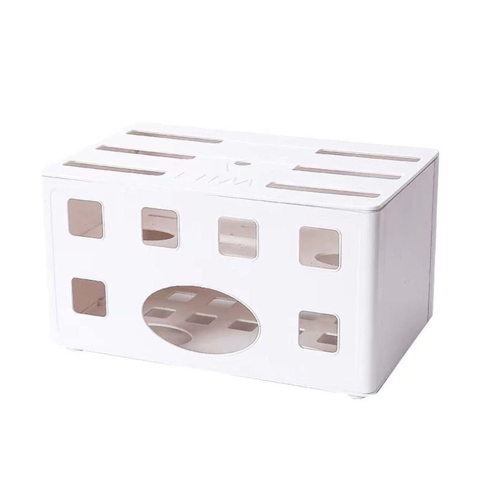 Floating Shelf Bracket For Router And Cables, Wall Mounted Cable Management Box With Ventilated Design, White 9073542056096