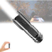 Lumens Rechargeable LED Flashlight with USB Port, 2 in 1 Charger and Compact Design for Outdoor Use