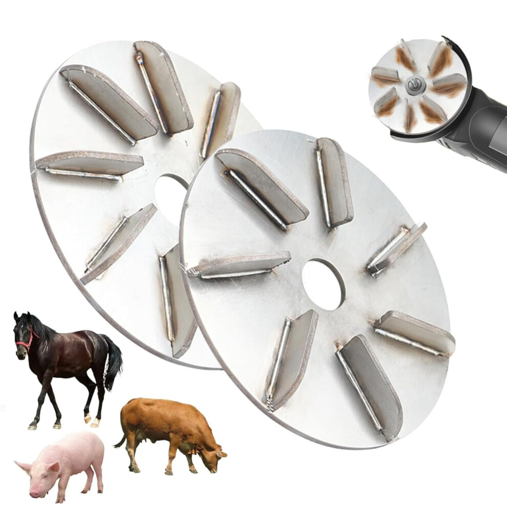 Pig Hair Removal Tool Dual Pack, Laborsaving Hog Scraper Disc For Livestock Dehairing, Mixed Color Set For Farm And Butchery 9073542056164