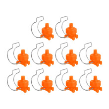 10Pcs Adjustable 65 Degree Irrigation Spray Nozzle ClipOn Flat Fan Sprinkler for 63mm Hose Uniform Water Distribution