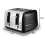 Tower Ash 4 Slice Toaster Black Chrome 7 Browning Level Control 6