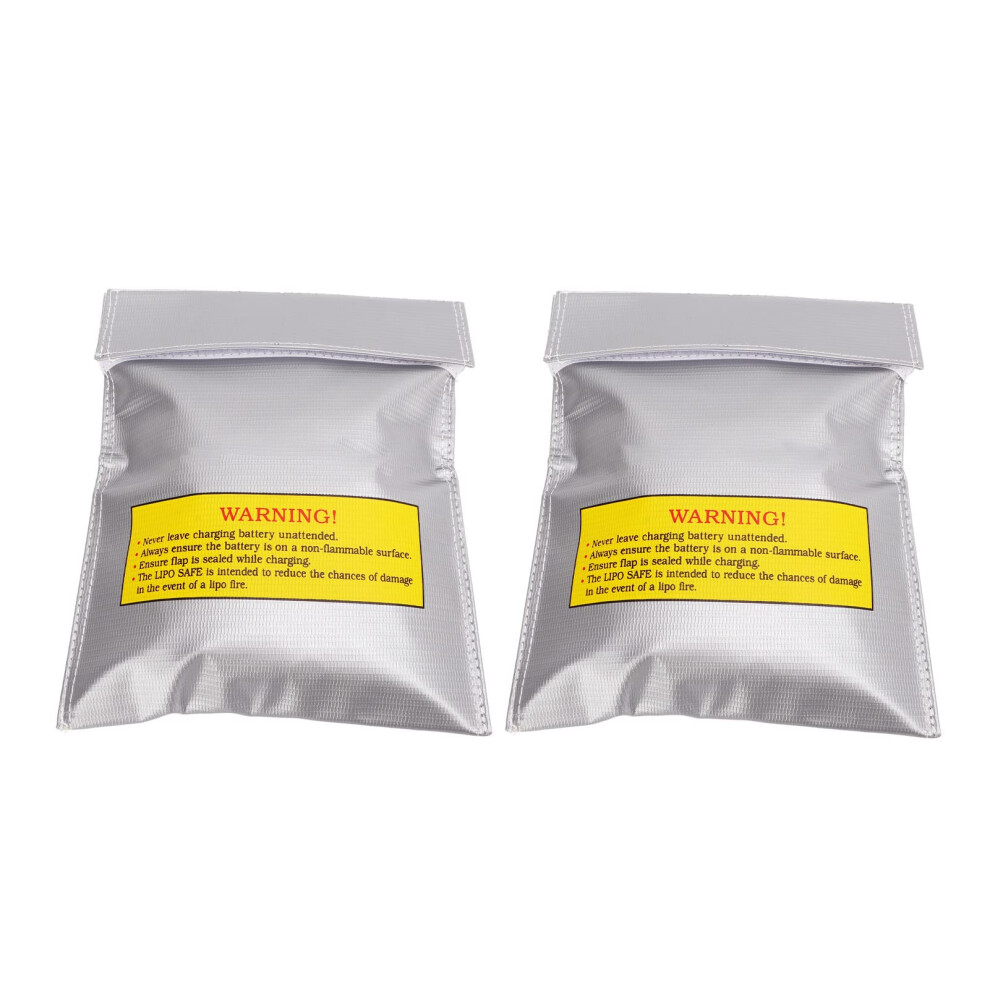 2 Pcs Fireproof Lipo Battery Safety Bag With Air Isolating Pvc Fiber For Charging And Storage 9771547909835