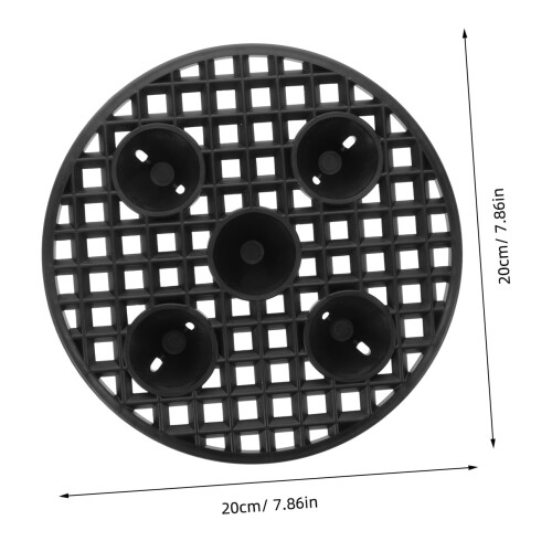 4 Pack PVC Plant Pot Risers for Better Drainage and Airflow, Black LowProfile Support 1