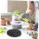 4 Pack PVC Plant Pot Risers for Better Drainage and Airflow, Black LowProfile Support 5
