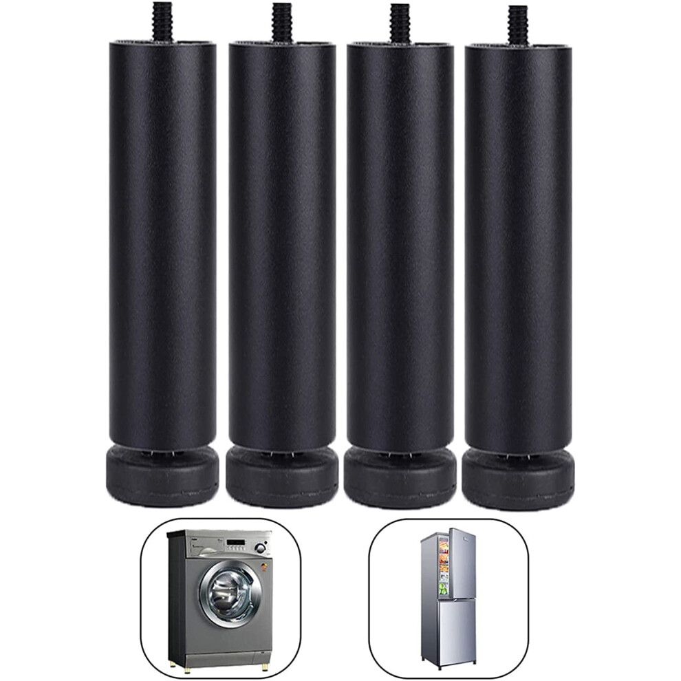 Adjustable Aluminum Sofa Legs 12Cm Black Set Of 4 Â Rustproof Furniture Legs With Noise Reduction Pads 9073542056539