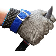 Cut Resistant Gloves 316L Stainless Steel Mesh with Adjustable Wrist Strap, AntiCut Safety Glove for Kitchen and Butchery 3XL