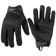 Mens Work Gloves XLarge Black – Touch Screen Mechanic Gloves with Full Knuckle Impact Protection and Reinforced Palm Grip