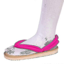 (ROSE RED, 44 45) Anime Demon Slayer Cosplay Shoes Kimetsu No Yaiba Kamado Clogs Sandals Flip Flop Lucky_b