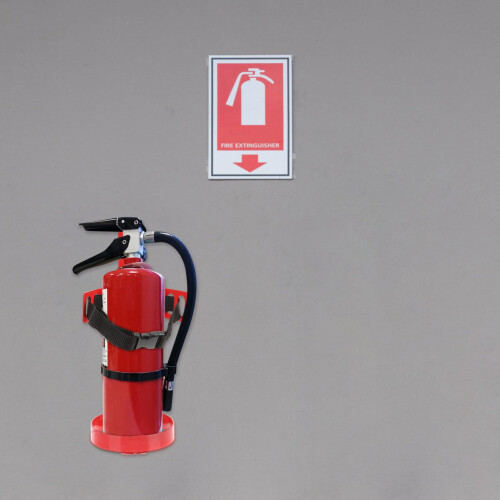 Fire Extinguisher Wall Mount Bracket with Adjustable Straps, Durable Iron Holder for Home and Office 1