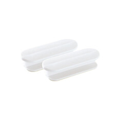 White ABS Cabinet Door Handles Easy Grip Design Corrosion Resistant Drawer Pull Replacement Furniture Handle