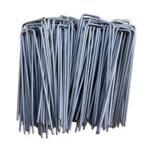 6 Inch Heavy Duty Galvanized Garden Staples 100 Pack RustResistant UShaped Landscape Fabric Stakes