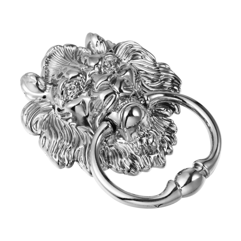 Vintage Lion Head Door Knocker Handle Antique Silver Zinc Alloy Retro Style For Home Entrance 9330225387152