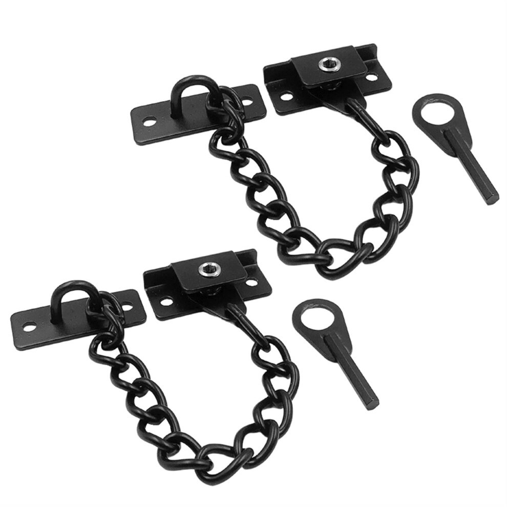 Stainless Steel Door Chain Lock And Heavy Duty Gate Latch, Antitheft Security For Home And Outdoor 9073542056867