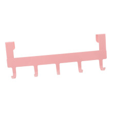 Over the Door Hooks Pink NoDrill Hanging Rack for Towels Keys and Jewelry SpaceSaving Organizer