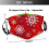 Reusable Face Mask with Christmas Snowflake Pattern, Adjustable Unisex Washable Breathable Design 3