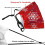 Reusable Face Mask with Christmas Snowflake Pattern, Adjustable Unisex Washable Breathable Design 4