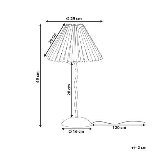 Beliani Table Lamp JIKAWO Metal Black 2