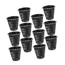 25 PCS Hydroponic Net Cups Durable Plastic Mesh Pots for Root Aeration and Garden Growth