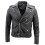 (XS) Men's Black Brando Leather Biker Jacket Abc 1